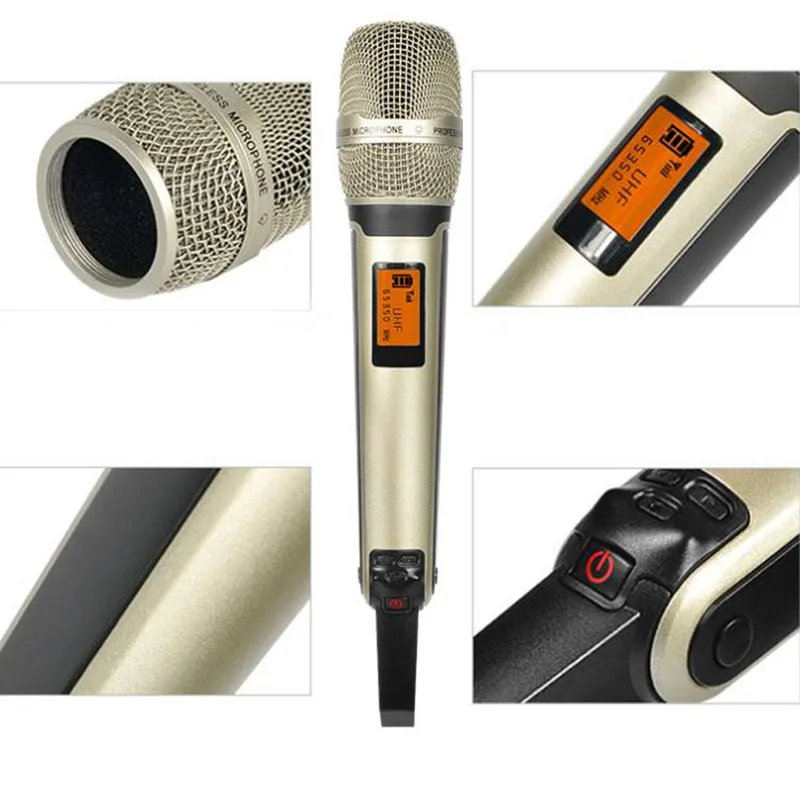 SP4-SKM9000 1" монтируемый в стойку UHF Беспроводной система микрофонов домашнее Караоке ручной микрофон