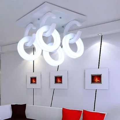 LED простой Креативный дизайн кольцо потолочные светильники для ресторана