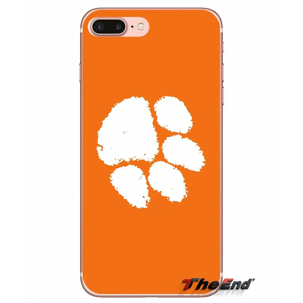 Чехол из ТПУ для iPhone X 4 4S 5 5S 5C SE 6 6S 7 8 Plus Samsung Galaxy J1 J3 J5 J7 A3 A5 2016 2017 football champions Clemson Tigers|tpu