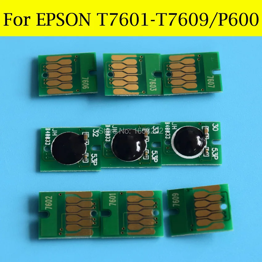 

9 цветов, T7601, T7602, T7603, T7604, T7605, T7606, T7607, T7608, T7609 для Epson Stylus Pro, P600, чернильный картридж, чип дуги