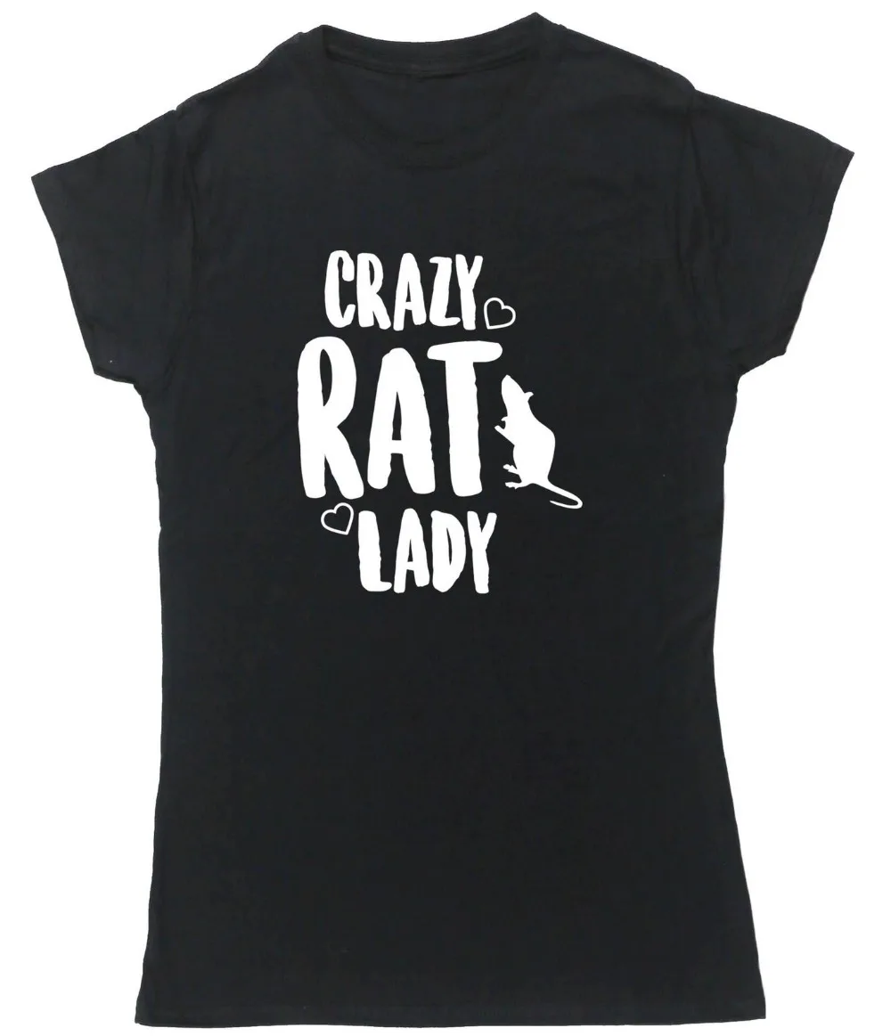 Женские топы Crazy rat женская футболка женские футболки подарки Прямая