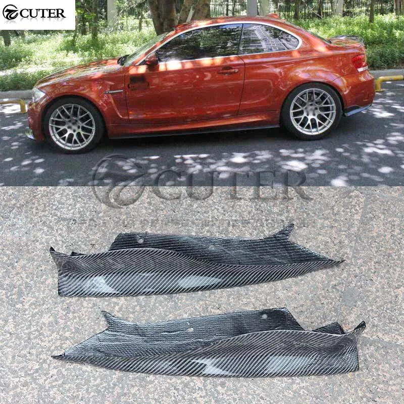E82 1 серия м Coupe RZ стиль углеродное волокно авто передний бампер боковой