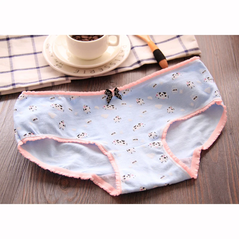 Новое поступление 4 шт./лот трусы для девочек нижнее белье из коровьей кожи