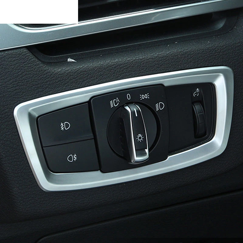 Для BMW X1 F48 2016-2018 ABS Матовый Хром головной светильник кнопка включения накладка