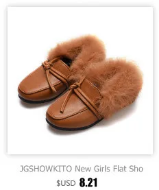 JGSHOWKITO/Новинка; обувь на плоской подошве для девочек; детская модная зимняя теплая обувь с пушистым мехом для маленьких девочек; Детские кроссовки; обувь для мальчиков