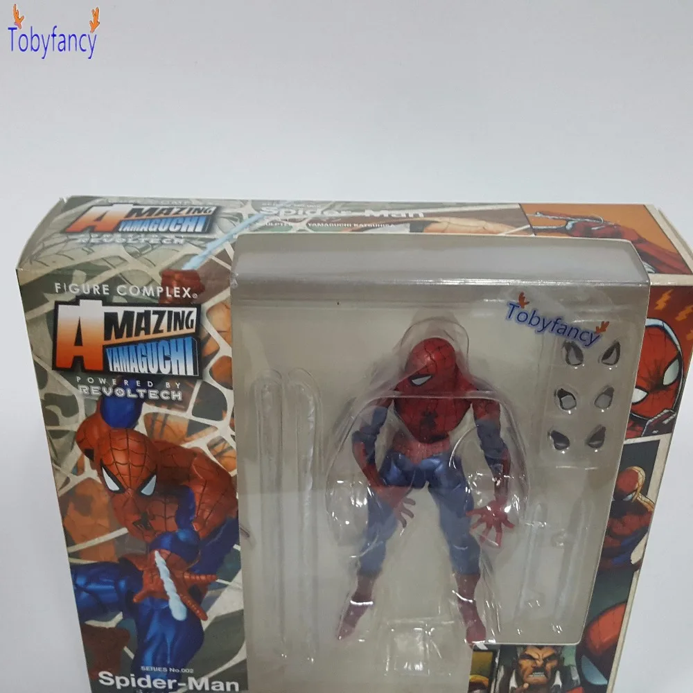Человек-паук Revoltech 160 мм ПВХ фигурка аниме Коллекционная модель кукла игрушка