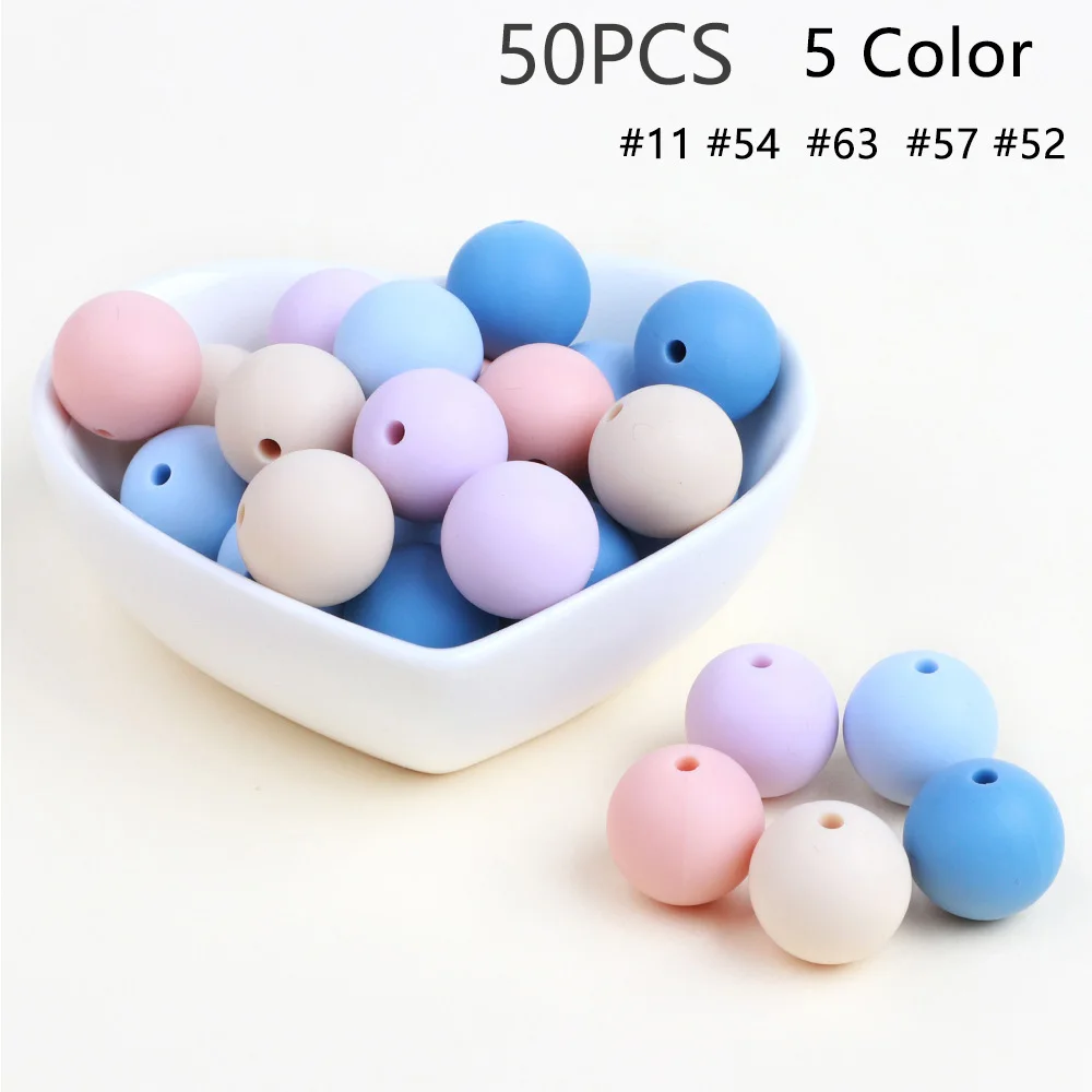 BPA Free Koala Baby Teether Silicone Beads For DIY Teething Necklace Gift Nurs Accessories Food Grade Silicone Teether Rodents - Цвет: G6-12MM