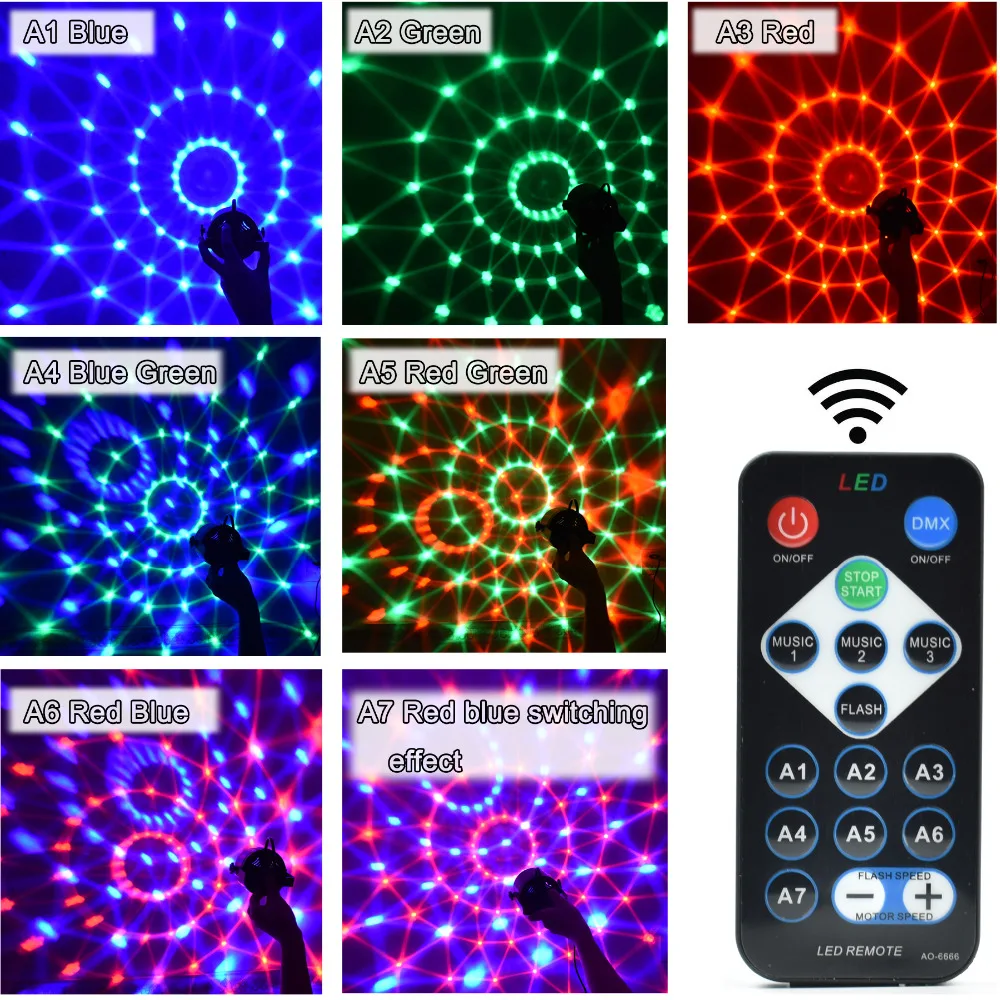 

DJ lamp Disco Ball Lumiere 3W Sound Activated Laser Projector RGB Stage Lighting effect Lamp Christmas KTV Music Party Light