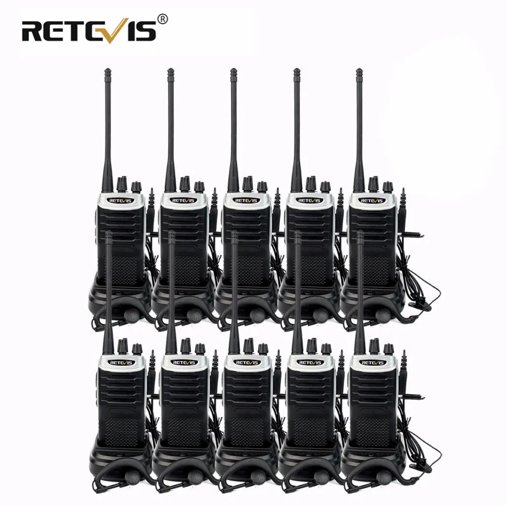 Walkie Talkie 2 Вт 10 шт. Retevis RT7 Hotel ресторанный удобный 16CH UHF fm-радио двухстороннее радио