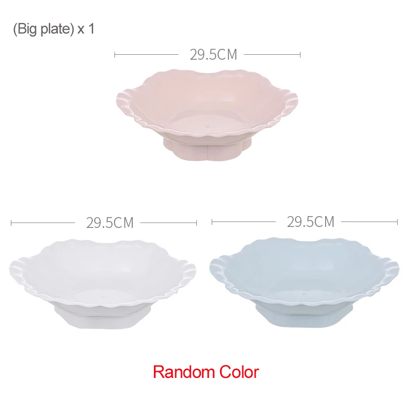 Big plate Onepe 6 Сетка вращающийся ящик для хранения для семян гайки конфеты сухие фрукты хранения Чехол для детей защищают фрукты Чехол Органайзер лоток - Цвет: Big plate