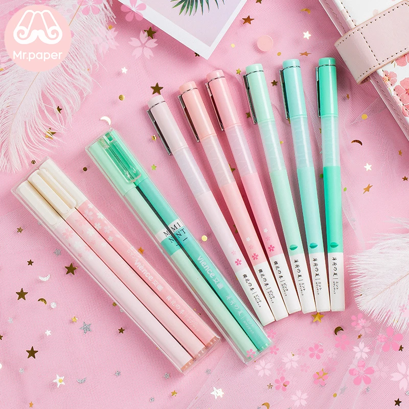 Mr paper Sakura розовые мятные зеленые Kawaii для студентов гелевые ручки письма школы