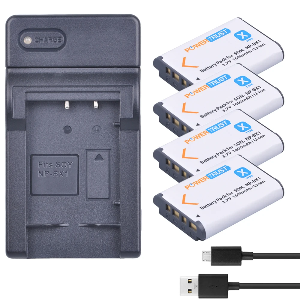 4x1600 мА/ч, NP-BX1 NP BX1 NPBX1 Батарея+ Ультратонкий USB Зарядное устройство для sony комплектующие фотоаппарата sony DSC RX1 RX100 AS100V M3 M2 HX300 HX400 HX50 HX60 GWP88