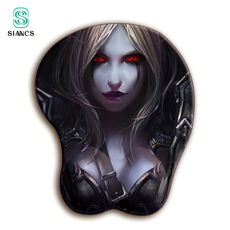 World of Warcraft 3D WOW Мышь pad пикантные запястий просвечивающий чехол из мягкого гелевые