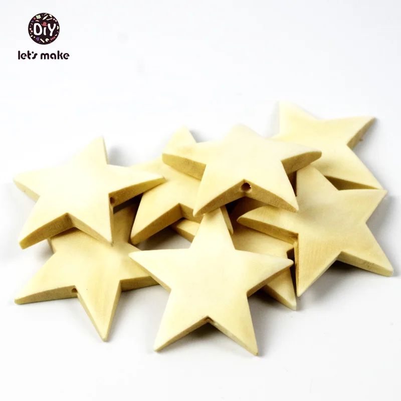 Let's Make 100pcs 40mm Romatic Style Wood Star Chipboard Fashion Home Decorations DIY pendant Christmas Party Scrapbooking | Мать и