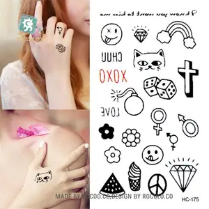 Боди арт водонепроницаемые Временные татуировки для мужчин и женщин секс Прекрасный 3D мультфильм дизайн маленькая татуировка наклейка оптовая продажа HC1175