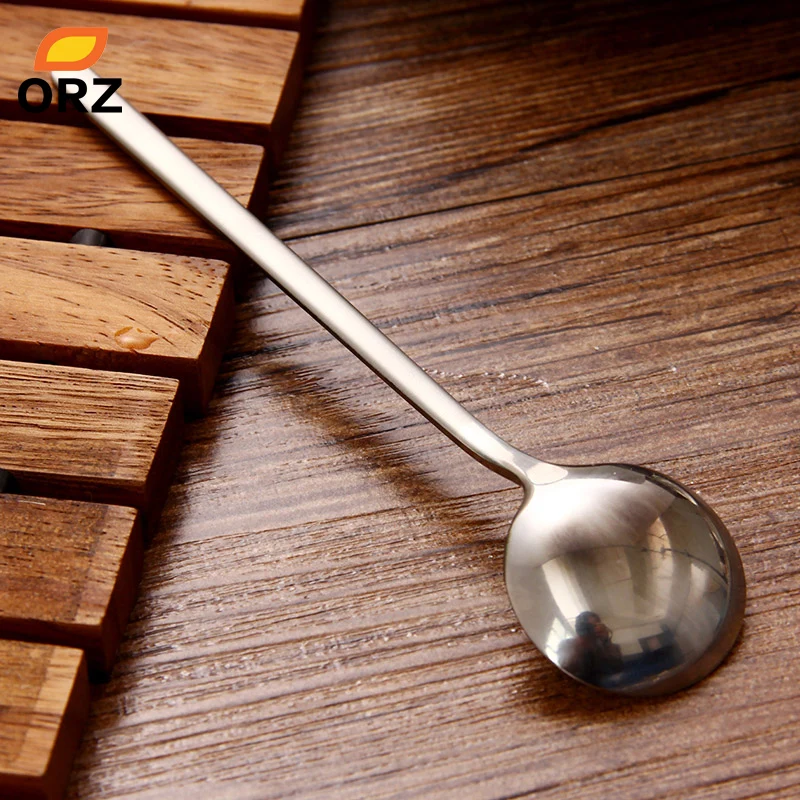 ORZ 4 шт./компл. ложка для мороженого чайный кофе с длинной ручкой десерт из