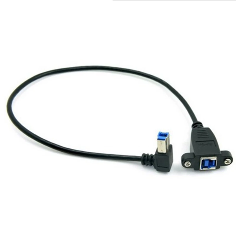 Черный USB 3 0 USB3.0 крепление на заднюю панель B Тип Женский правый угловой 90 градусов