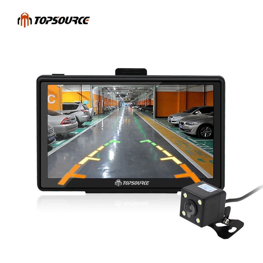 TOPSOURCE 7 дюймов Автомобильный GPS навигатор емкостный экран FM 8 Гб WinCE 6 0 карта для