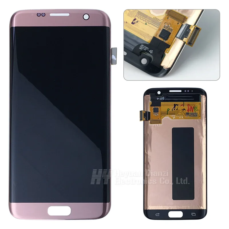 Сжигаемый в тени для SAMSUNG Galaxy S7 edge G935F G935A G935FD G935P ЖК-дисплей с кодирующий преобразователь сенсорного экрана в сборе