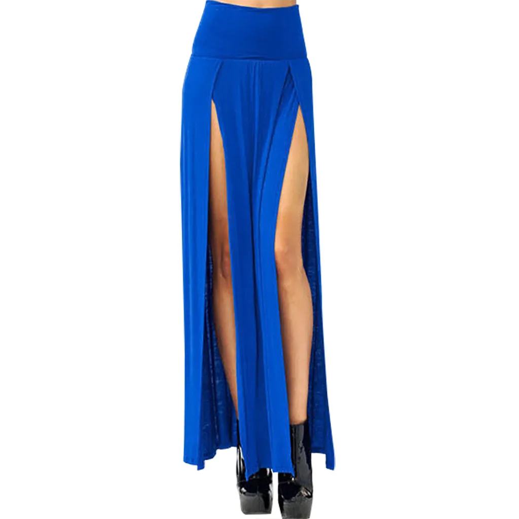 Женская пляжная длинная юбка до щиколотки Womail с разрезом большие размеры лето