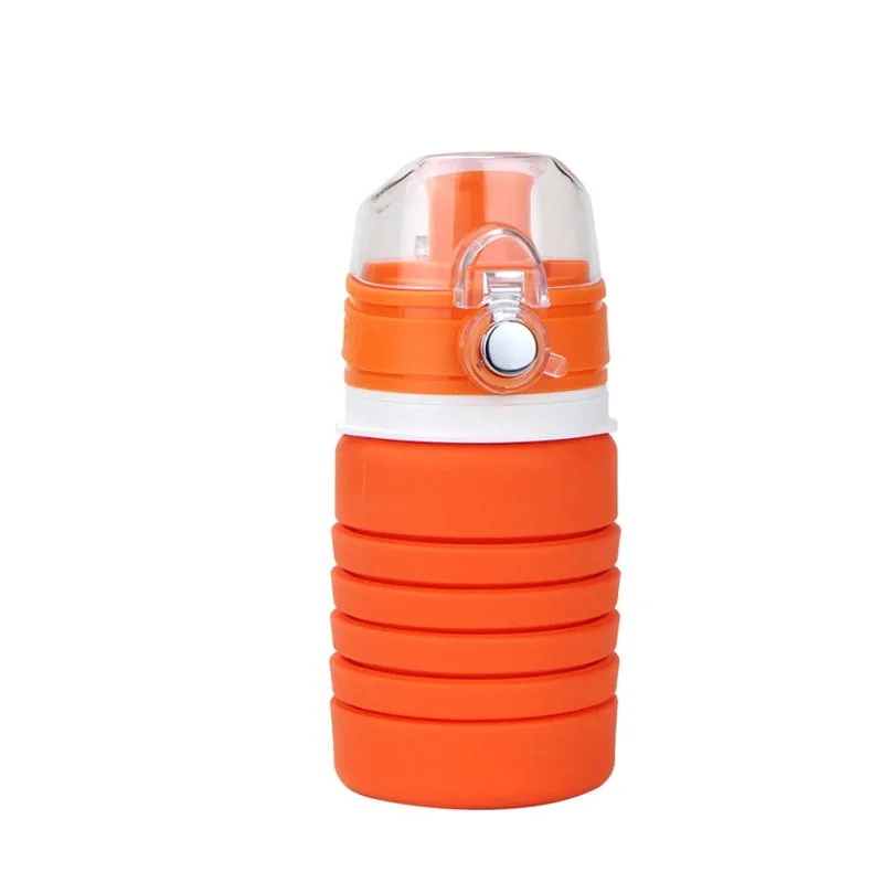 New Hot 500ml High Capacity Outdoor Sport Bottle Silica Travel Hiking riding Camp Fold Portable Telescopic Button Water | Спорт и