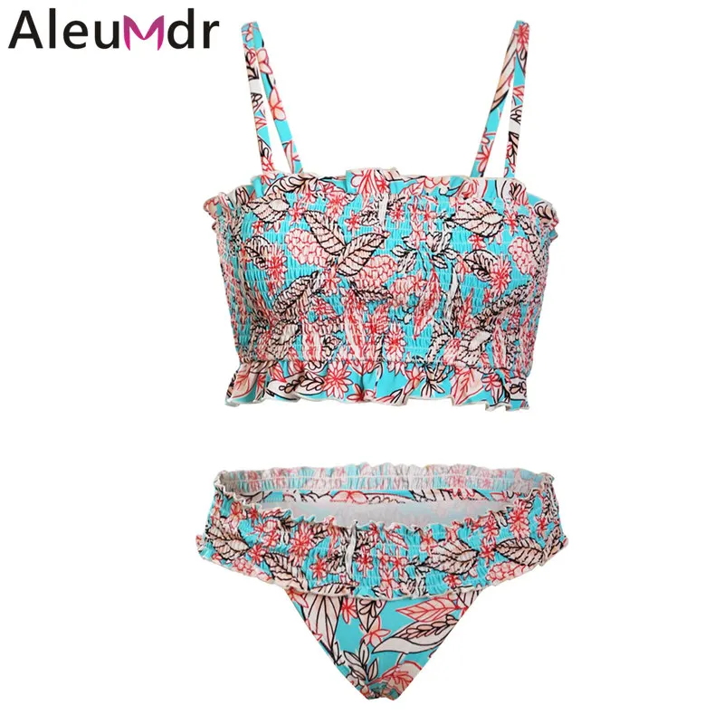 Aleumdr купальник из двух частей летний женский сексуальный кружевной Цветочный