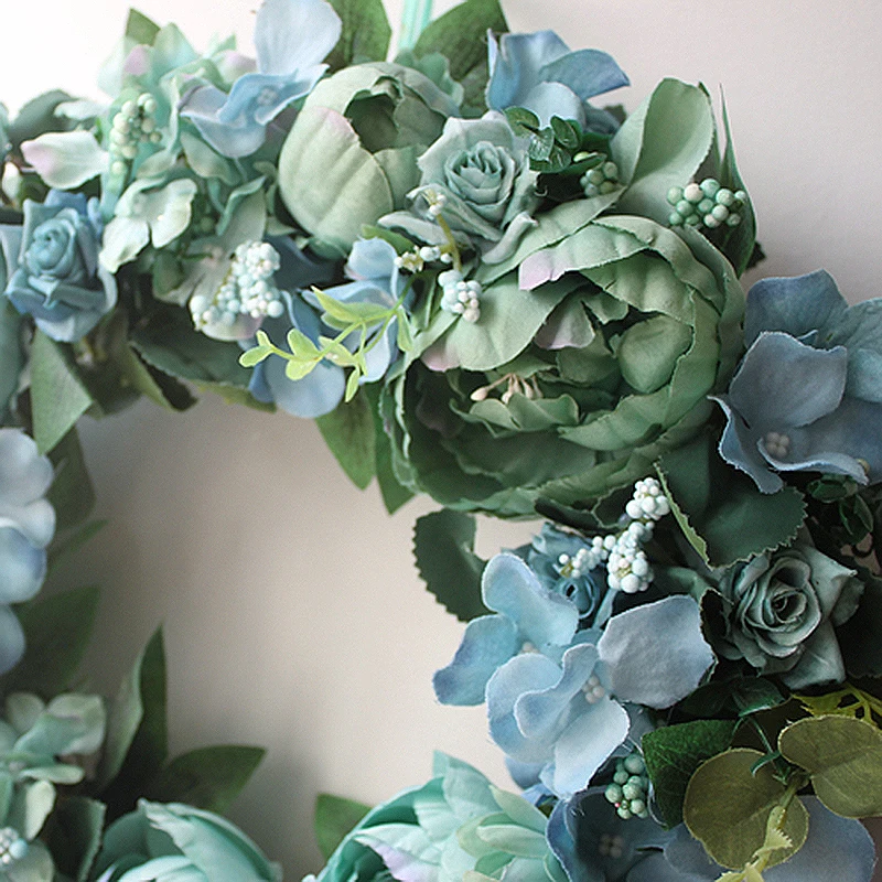 

Artificial Flower Wreaths Decorative Garland Door Wreath Wall Hanging Wedding Background