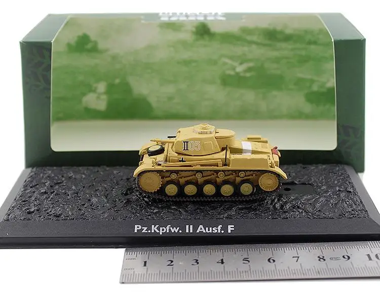 Италия Pz. Kpfw. II Ausf. F 1/72 литая под давлением модель готового танка ATLAS| |