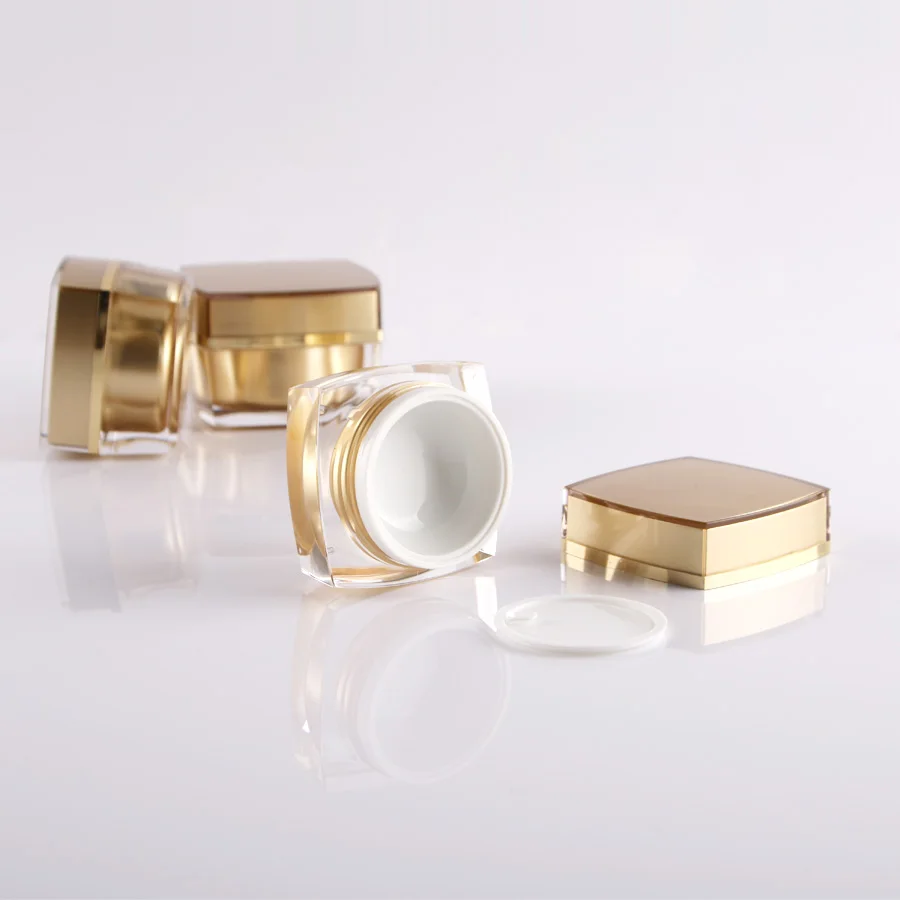 Косметическая маска Perfectos пустая акриловая Золотая для ухода за кожей 15 мл 30 50