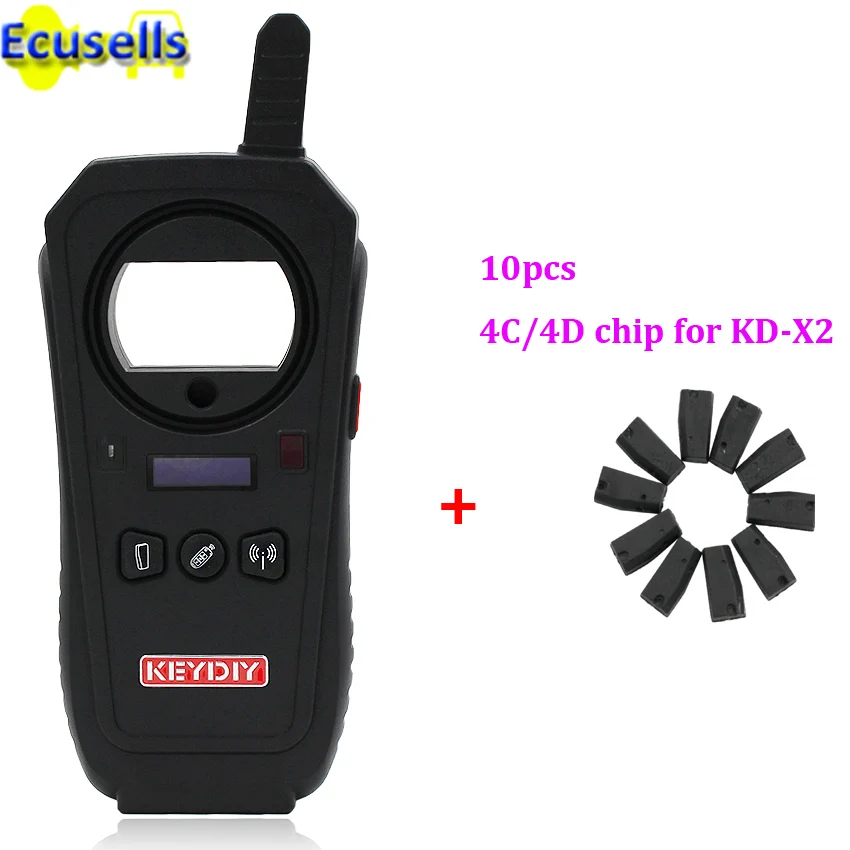 KD-X2 WITH 10PC 4C4D KEYDIY KD-X2 удаленное устройство разблокировки и клонирование генератора-транспондера 96 бит 48 транспондер с 46 чипом или 48 чипом или 4C/4D чипом - Цвет: KD-X2 WITH 10PC 4C4D