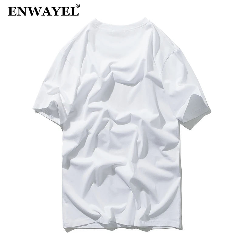 ENWAYEL бренд 2018 новый летний футболка Для мужчин Повседневное мода Slim Fit Stretch