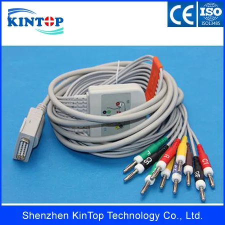 2 шт./лот новый совместимый кабель Burdick Quinton Eclipse ATRIA EKG ECG электрокардиографический