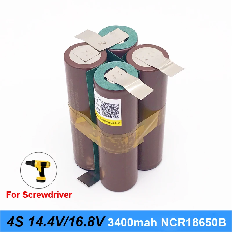 battery 18650 hg2 3000mAh 20amps for 14.4v 16.8v screwdriver weld soldering strip 4S 4S2P pack (customize) | Электроника