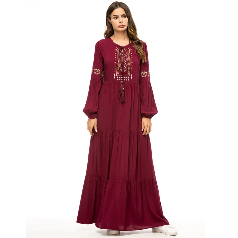 Abayas для мусульманских женщин длинное платье Большой Катар ОАЭ турецкий