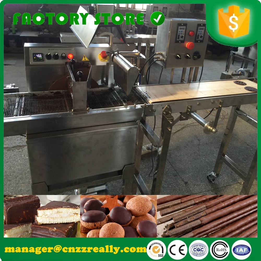 8/15KG Automatic Chocolate Enrobing Coating Making Machine with Stainless Steel Tempering Melting |