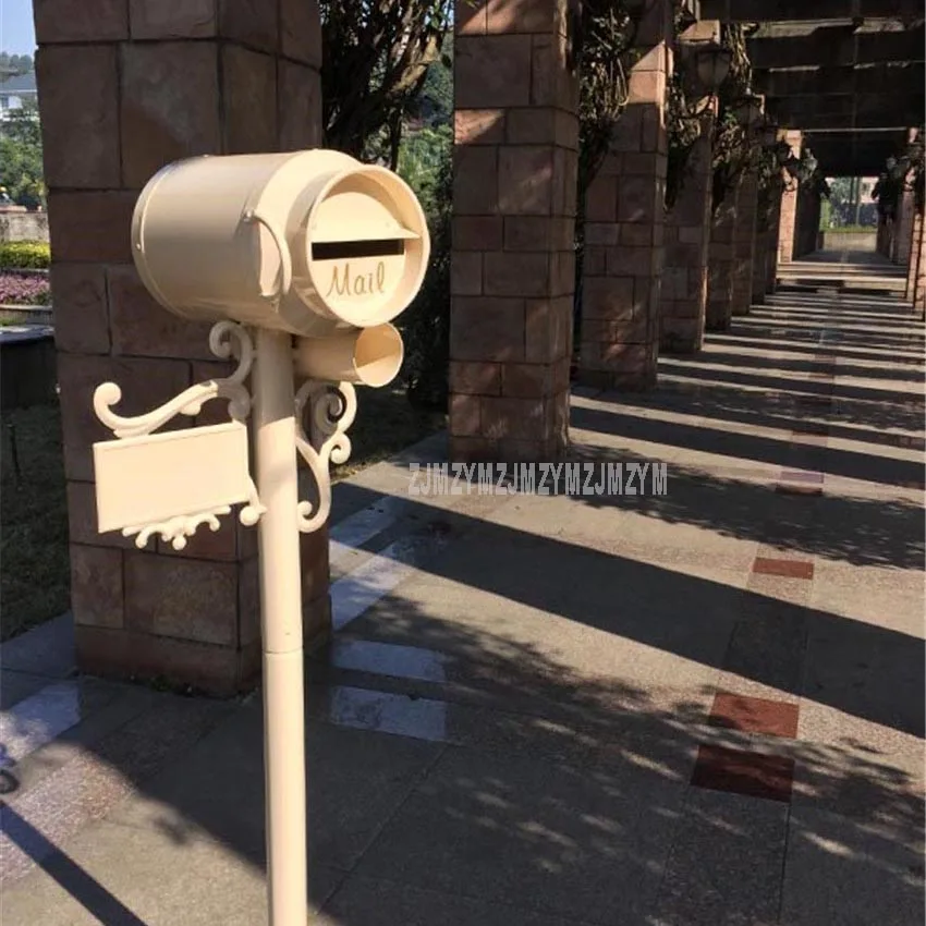 

Milk Bucket Design Apartment Garden Park Security Stand Floor Mailbox Postbox Metal Aluminium Outdoor Newspaper Letter Box 1043#