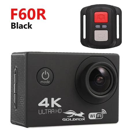 F60R Black Ultra HD 4K Спортивная Wifi Экшн-камера 170D Wide Angel Go Водонепроницаемая Pro H9 Стильная Спортивная DV видео камера для велосипедного шлема - Цвет: F60R Black