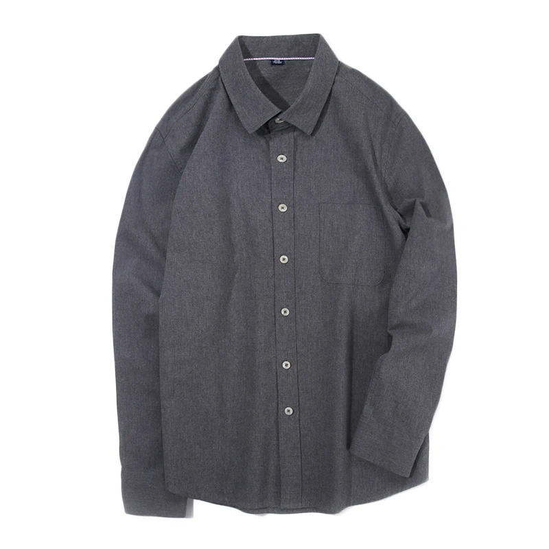 Мужская Повседневная деловая рубашка NORMEN Однотонная с длинным рукавом и