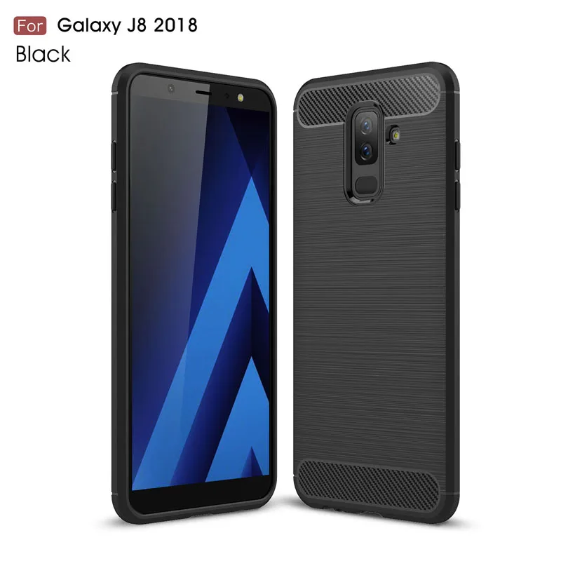Black Чехол для samsung Galaxy Jean A6 Plus J8 A6+ Мягкий Силиконовый противоударный чехол SM-J810F/DS SM-A605FN/DS SM J810F/DS - Цвет: Black