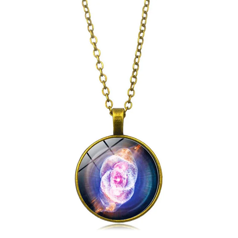 Galaxy Necklace Nebula Jewelry Orion Universe Pendant Gifts For Men Art Photo Glass Cabochon Necklaces | Украшения и аксессуары