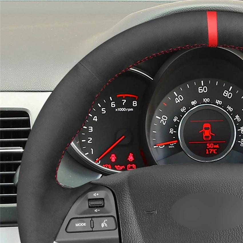 MEWANT черный замшевый чехол рулевого колеса автомобиля для Kia Morning 2011 2016 Picanto 2012