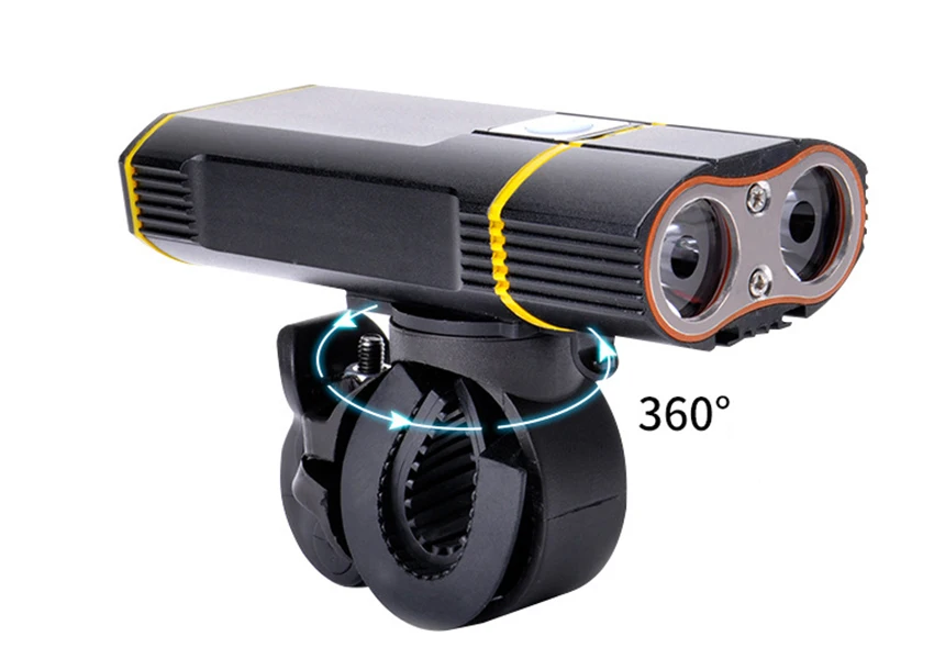 Walkfire 360 градусов велосипедный USB подзарядка светильник 2 лампы для езды на велосипеде вспышка светильник водонепроницаемый велосипедный головной светильник передняя лампа аксессуары