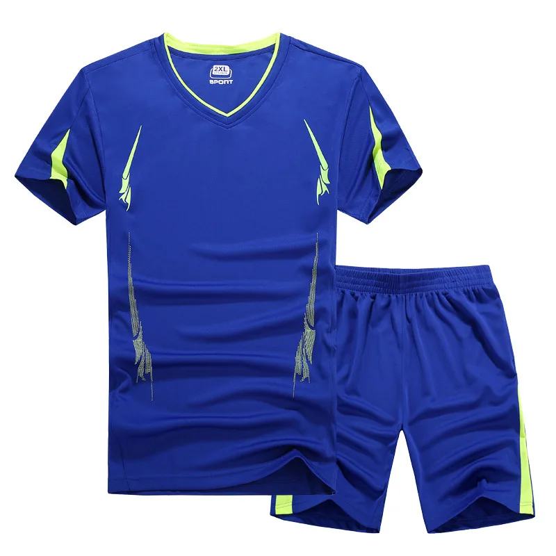 2018 летний мужской комплект одежды спортивный костюм футболка с коротким рукавом