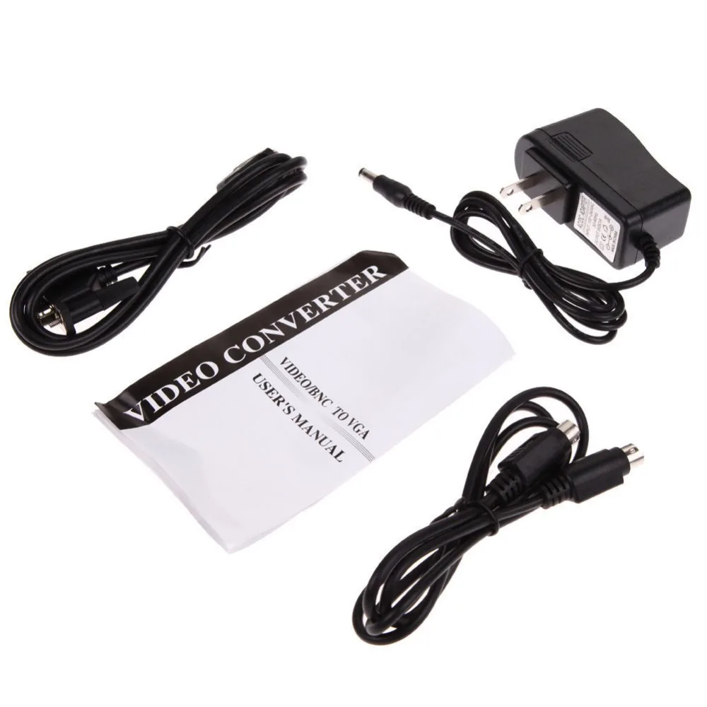 BNC to VGA Video Converter Composite S-video Input PC Out Adapter Digital Switch Box 1080P For Macbook MAC |