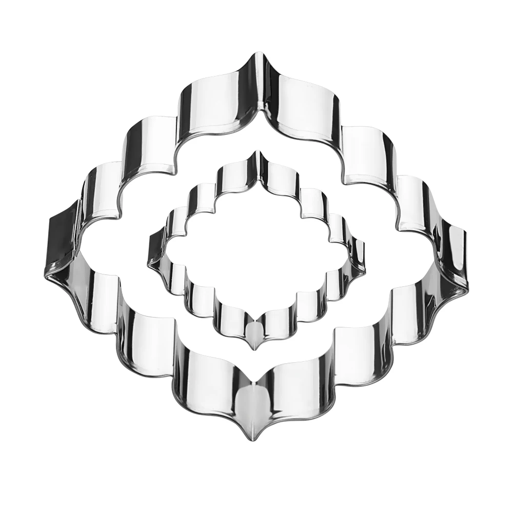 Hilife торта Fondant(сахарная) печенья Cuttter пресс-форм Нержавеющая сталь рамка фруктовый Овощной кухонный инструмент торта украшения 4 шт./компл