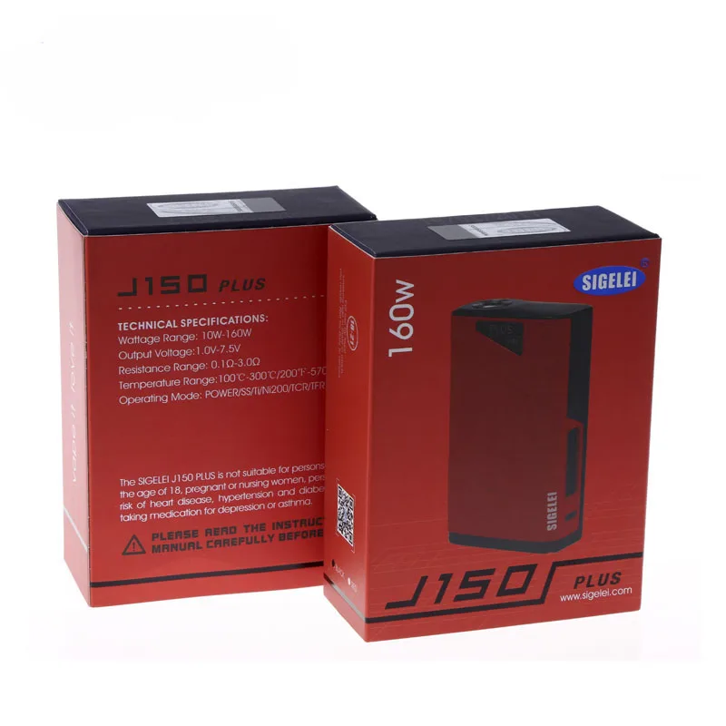 

e Electronic Cigarette Mod J150 PLUS MOD Power adjustable 10-160W