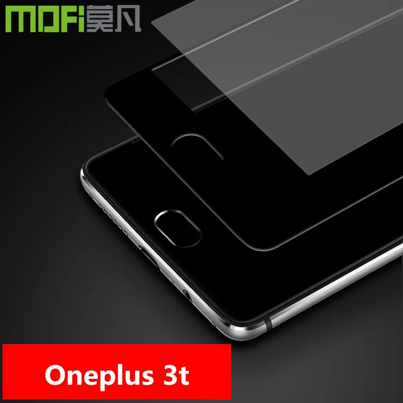 Oneplus 3 t стекло полное покрытие закаленное oneplus защита экрана белое черное MOFi one plus