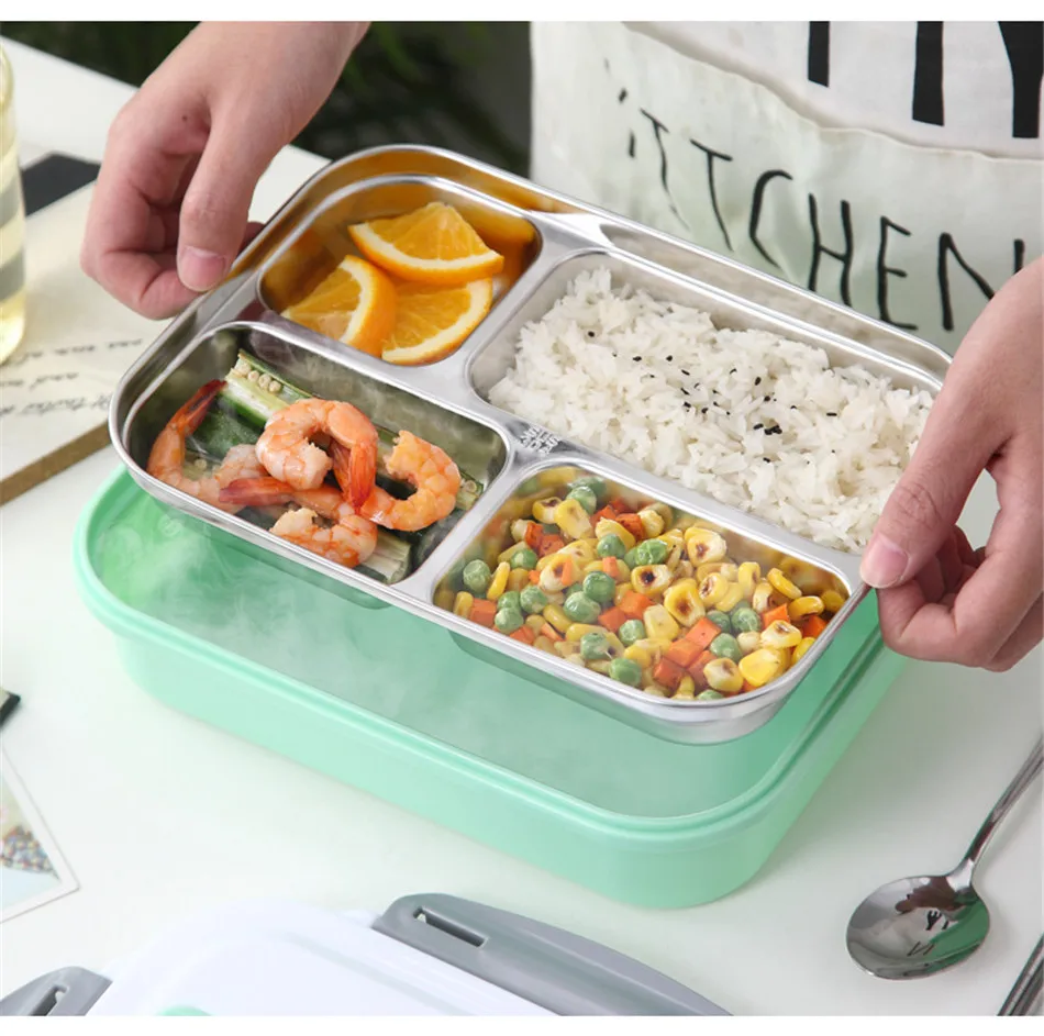 ONEUP 304 Ланч-бокс из нержавеющей стали с термосумкой BPA бесплатно Bento box контейнер для еды для студентов, офисных работников