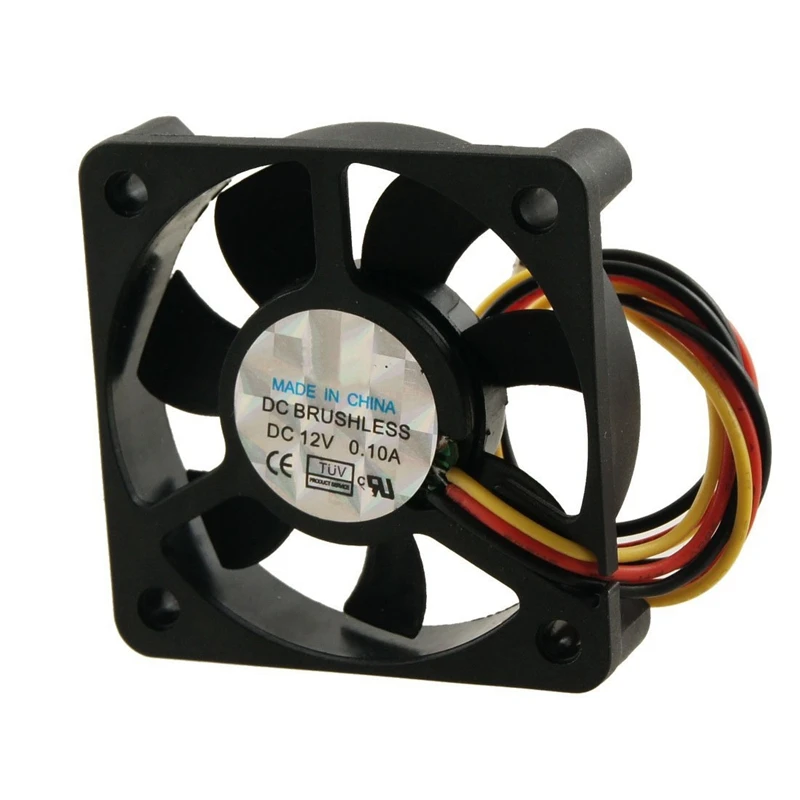 Черный пластиковый бесщеточный DC 12V 0.1A квадратный охлаждающий вентилятор
