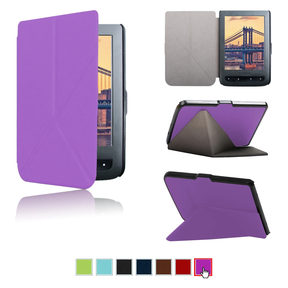 Чехол-книжка из искусственной кожи для pocketbook 615 basic touch 625 lux 626 в наличии |
